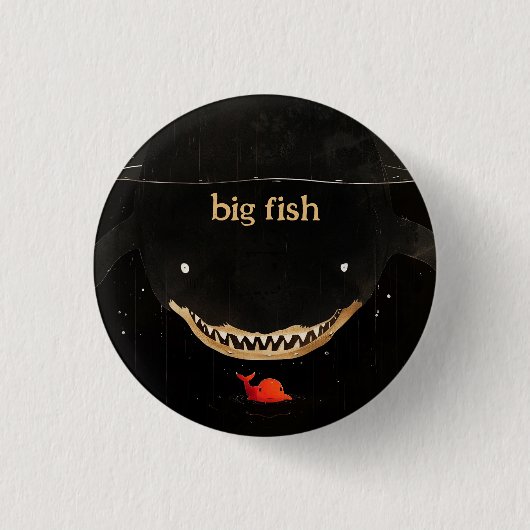 Big Dark Shark Button (Vorderseite)