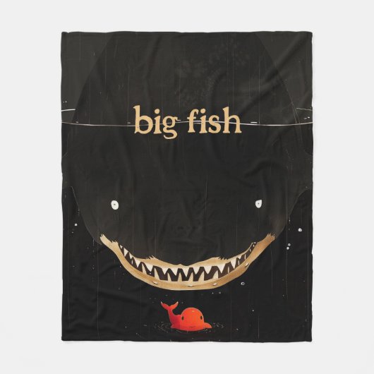 Big Dark Shark Fleecedecke (Vorderseite)