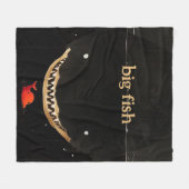 Big Dark Shark Fleecedecke (Vorderseite (Horizontal))