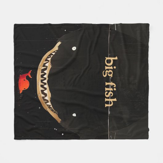 Big Dark Shark Fleecedecke (Vorderseite (Horizontal))