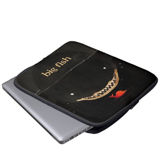 Big Dark Shark Laptopschutzhülle (Vorne Knopf)