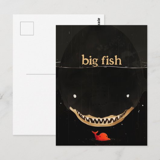 Big Dark Shark Postkarte (Vorne/Hinten)