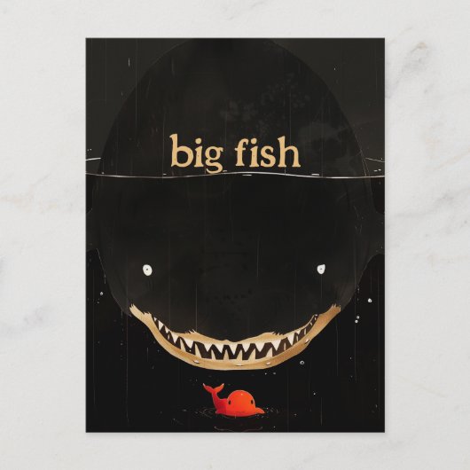 Big Dark Shark Postkarte (Vorderseite)