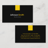 Big Data Analyst - Modernes Amber Yellow Visitenkarte (Vorne/Hinten)