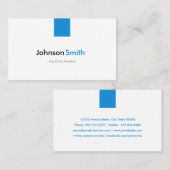 Big Data Analyst - Simple Aqua Blue Visitenkarte (Vorne/Hinten)