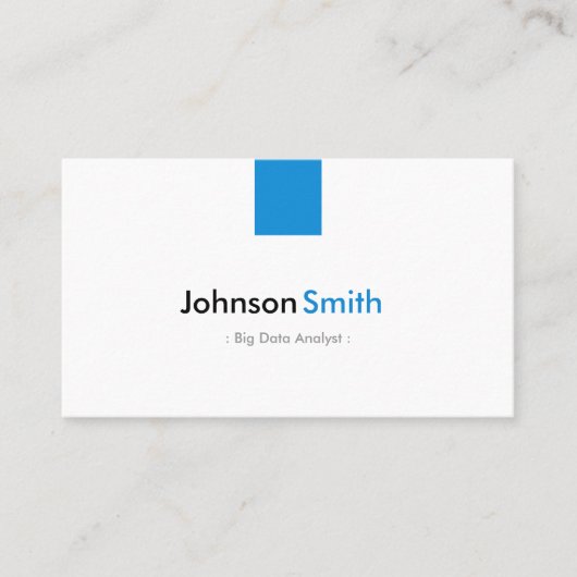 Big Data Analyst - Simple Aqua Blue Visitenkarte (Vorderseite)