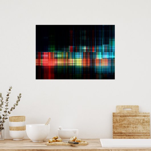 Big Data Analytics - Abstrakte Hintergrundtechnolo Poster (Küche)