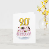 Big Day Meilensteine 90 - Geburtstag Karte (Gelbe Blume)