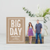 Big Day Save the Date Card (Stehend Vorderseite)
