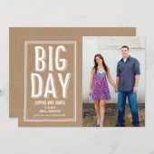 Big Day Save the Date Card (Vorne/Hinten)