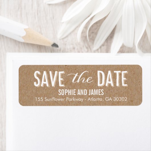 Big Day Save the Date Rücksendeadressen-Aufkleber (Insitu)