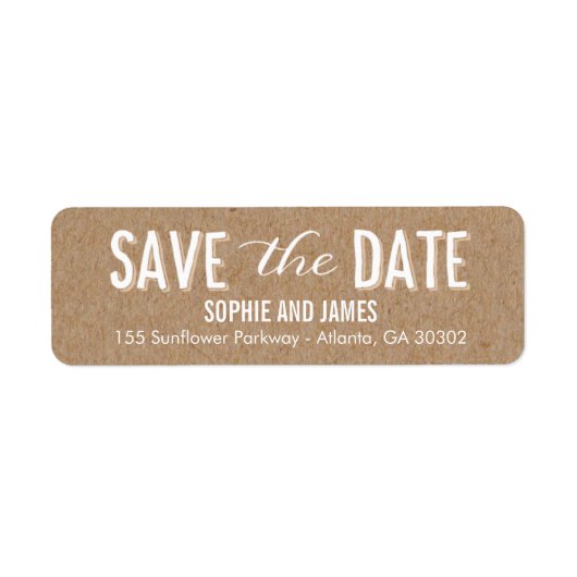Big Day Save the Date Rücksendeadressen-Aufkleber (Vorne)