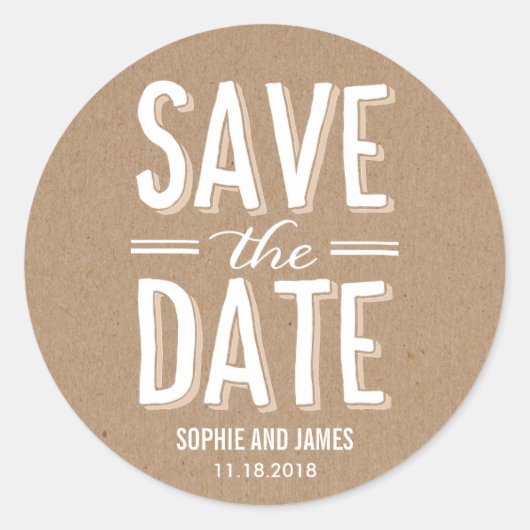 Big Day Save the Date Sticker (Vorderseite)
