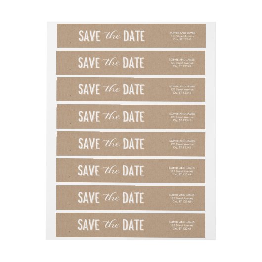 Big Day Save the Date Wraparound Address Label (Bogen)