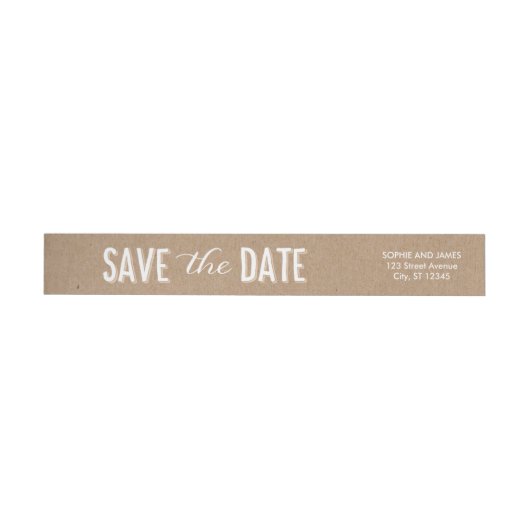 Big Day Save the Date Wraparound Address Label (Person)