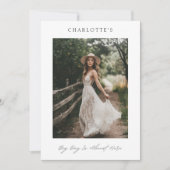 Big Day Simple Rustic Boho Brautparty Foto Einladung (Vorderseite)