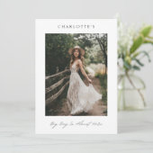 Big Day Simple Rustic Boho Brautparty Foto Einladung (Stehend Vorderseite)