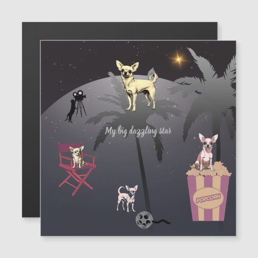 Big Dazzing Star Magnetkarte (Vorne/Hinten)