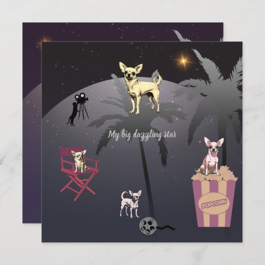 Big Dazzling Star Grußkarte (Vorne/Hinten)