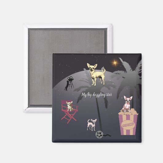 Big Dazzling Star Magnet (Vorderseite/Rückseite)