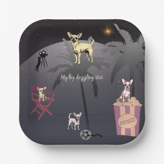 Big Dazzling Star Pappteller (Vorderseite)