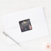 Big Dazzling Star Quadratischer Aufkleber (Umschlag)