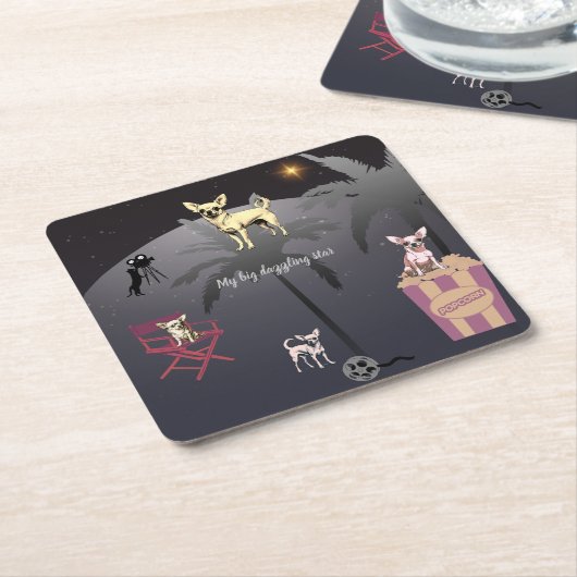 Big Dazzling Star Rechteckiger Pappuntersetzer (angewinkelt)