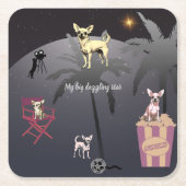 Big Dazzling Star Rechteckiger Pappuntersetzer (Vorderseite)