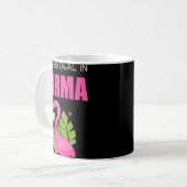 Big Deal Sarcastic Funny Parma Ohio Pink Flamingo Kaffeetasse (Vorderseite Links)