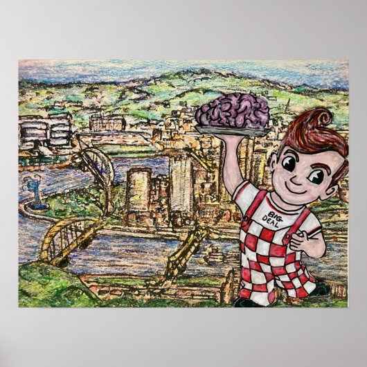 " Big Deal " - Stift für Wasserfarben Poster (Vorne)