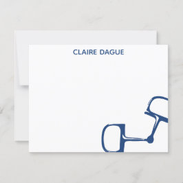 Big Dee Snaffle Bit Horse Notecard - Marine Dankeskarte