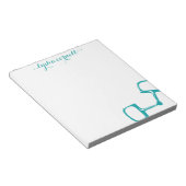 Big Dee Snaffle Bit Horse Notepad - Aquamarin Notizblock (angewinkelt)