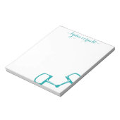Big Dee Snaffle Bit Horse Notepad - Aquamarin Notizblock (Rotiert)