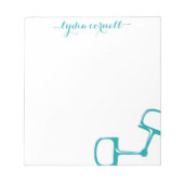 Big Dee Snaffle Bit Horse Notepad - Aquamarin Notizblock (Vorderseite)