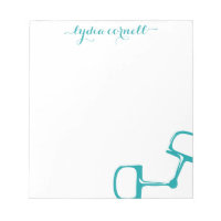Big Dee Snaffle Bit Horse Notepad - Aquamarin