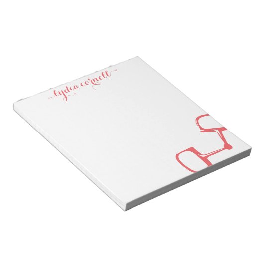 Big Dee Snaffle Bit Horse Notepad - Korallen Notizblock (angewinkelt)