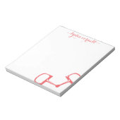 Big Dee Snaffle Bit Horse Notepad - Korallen Notizblock (Rotiert)