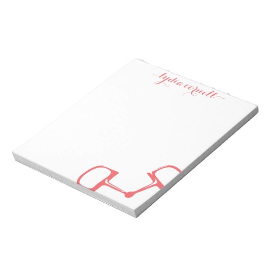 Big Dee Snaffle Bit Horse Notepad - Korallen Notizblock (Rotiert)