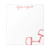 Big Dee Snaffle Bit Horse Notepad - Korallen Notizblock (Vorderseite)