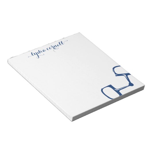 Big Dee Snaffle Bit Horse Notepad - Marine Notizblock (angewinkelt)
