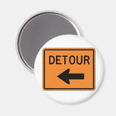 Big Detour Links Street Sign Magnet (Vorderseite/Rückseite)