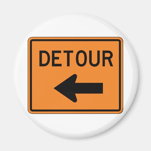 Big Detour Links Street Sign Magnet (Vorne)