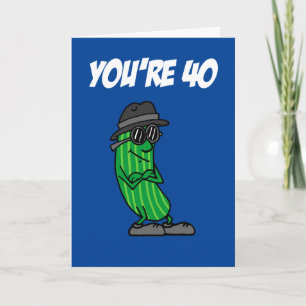 Big Dill 40. Geburtstag Pickle Pun Karte