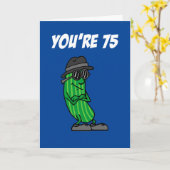 Big Dill 75. Geburtstag Pickle Pun Karte (Gelbe Blume)
