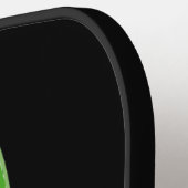 Big Dill Cartoons Funny Personalisiert Black Pickleball Schläger (Linke Seite)