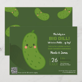 Big Dill Green Pickle Baby Dusche Einladung