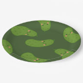 Big Dill Green Pickle Baby Dusche Pappteller (Schrägansicht)