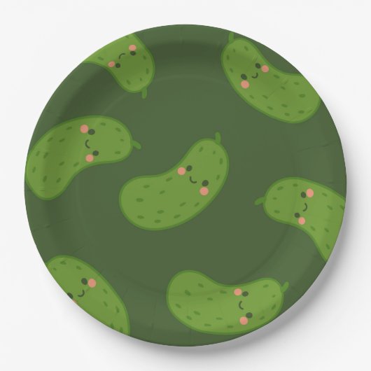 Big Dill Green Pickle Baby Dusche Pappteller (Vorderseite)