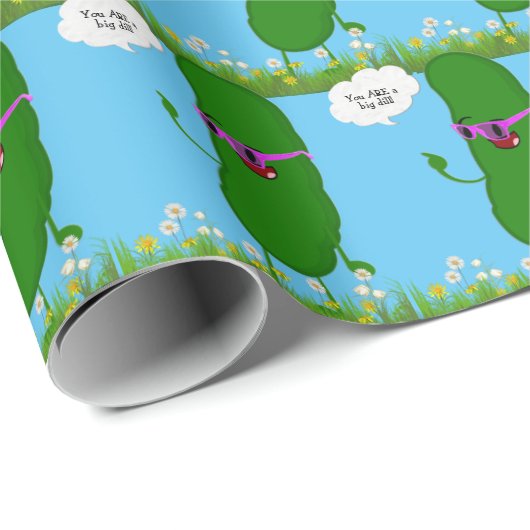 Big Dill Pickle Birthday Spaß Geschenkpapier (Rolleneckpunkt)