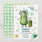 Big Dill Pickle Boy Birthday Any Age Einladung (Vorne/Hinten)